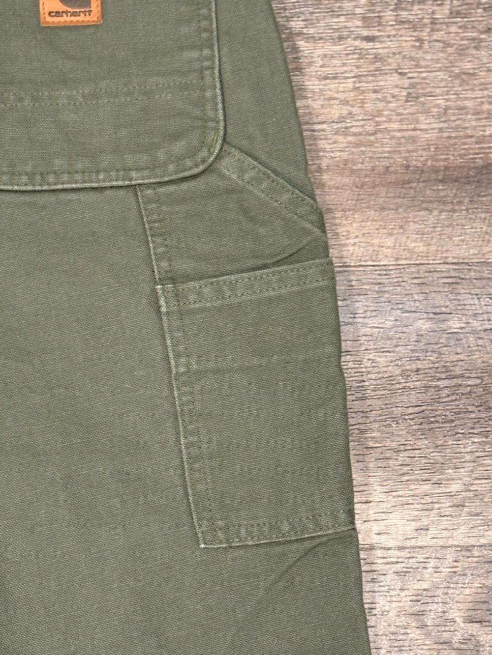 Carhartt Olive Utility Pants Dungaree Fit - Picture 7 of 10